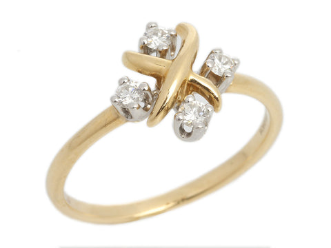 Tiffany & Co. Two-Tone Schlumberger Diamond Lynn Ring