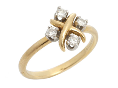 Tiffany & Co. Two-Tone Schlumberger Diamond Lynn Ring