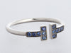 Tiffany & Co 18K White Gold Sapphire T Wire Ring