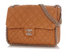 Chanel Maxi Dark Beige Quilted Chain Around Flap