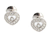 Chopard 18K White Gold Happy Diamonds Heart Pierced Earrings