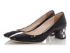 Miu Miu Black Patent and Crystal Pumps