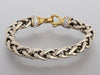 David Yurman Two-Tone Diamond Wheat Bracelet