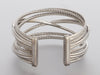 David Yurman Wide Sterling Silver Diamond Crossover Cuff