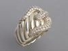 David Yurman Sterling Silver Diamond Buckle Ring