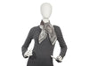 Chanel Small Gray Silk Scarf