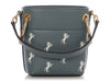 Chloé Mini Blue Embroidered Horses Roy Bucket Bag