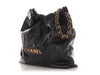 Chanel Small Black Quilted Shiny Calfskin 22