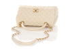 Chanel Small White Quilted Caviar Coco Handle