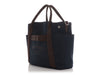 Hermès Navy and Feu Canvas Grooming Tote