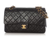 Chanel Vintage Medium/Large Black Quilted Lambskin Classic Double Flap