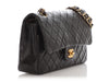 Chanel Vintage Medium/Large Black Quilted Lambskin Classic Double Flap