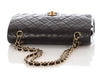 Chanel Vintage Medium/Large Black Quilted Lambskin Classic Double Flap