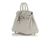 Hermès SO Gris Perle Ostrich Verso Birkin 25