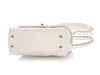 Chanel Extra Mini White Quilted Caviar Coco Handle TPM