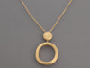 Marco Bicego 18K Yellow Gold Jaipur Satin Circle Drop Pendant Necklace