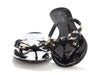 Valentino Black Rubber Rockstud Bow Thong Sandals