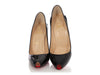 Christian Louboutin Black Patent Tibur 100 Peep-Toe Pumps