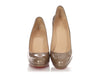 Christian Louboutin Taupe Patent New Simple Pumps