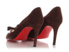 Christian Louboutin Brown Suede Minima Bow Pumps