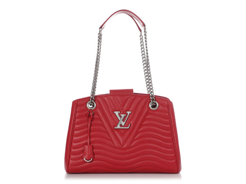 Louis Vuitton Red New Wave Chain Tote