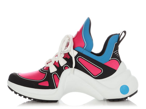 Louis Vuitton Black and Pink Archlight Sneakers