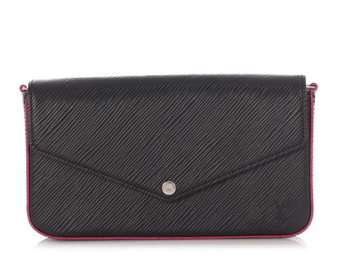 Louis Vuitton Black and Pink Epi Felicie Pochette