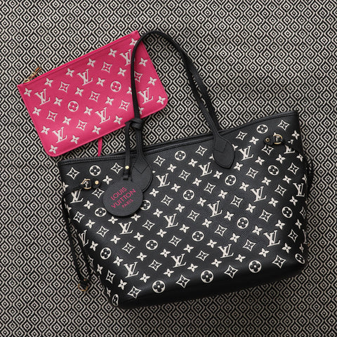 Louis Vuitton Black and White Monogram Empreinte Spring in the City Neverfull