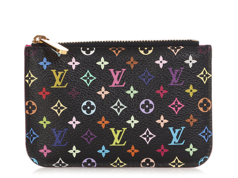 Louis Vuitton Noir Multicolore Monogram Poche Clés/Key Pouch