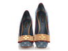 Louis Vuitton Monogram Denim Logo Bow Pumps