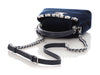 Louis Vuitton Mini Midnight Blue Velvet Crystal Flower Crown Capucines