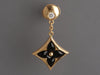 Louis Vuitton 18K Yellow Gold Onyx and Diamond Color Blossom BB Pierced Earrings