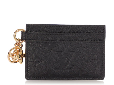 Louis Vuitton Black Empreinte Charms Card Holder