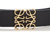 Loewe Black and Gold Anagram Reversible Belt