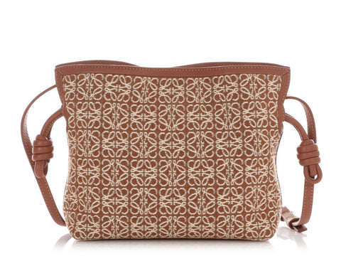 Loewe Brown Fabric Bolso Flamenco