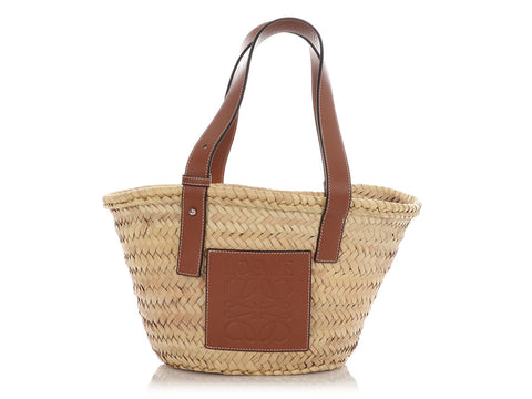 Loewe Small Raffia Basket Bag