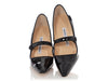 Manonlo Blahnik Black Patent Campari Mary Janes