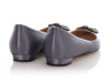 Manolo Blahnik Graphite Satin Hangisi Flats