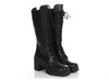 Miu Miu Black Lace-Up Combat Boots