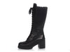 Miu Miu Black Lace-Up Combat Boots