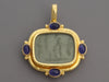 Elizabeth Locke 19K Yellow Gold Iolite Intaglio Pendant