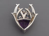 Aurum 14K White Gold Amethyst and Multi-Stone Pendant