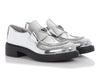 Prada Silver Mirror Loafers