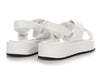 Prada White Nappa Leather Platform Sandals