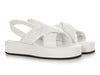 Prada White Nappa Leather Platform Sandals