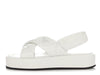 Prada White Nappa Leather Platform Sandals