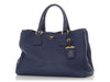 Prada Small Blue Vitello Daino Tote