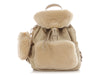 Prada Beige Re-Nylon and Shearling Backpack