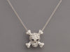 Roberto Coin 18K White Gold Diamond Tiny Treasures Skull Pendant Necklace