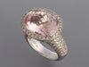 Vendoro 18K White Gold Morganite and Diamond Ring